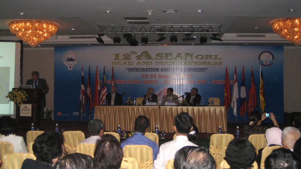Trong 3 ngày  22, 23, 24/8/2007 tại khách sạn Windsor Plaza đã diễn ra hội nghị khoa học Tai Mũi Họng - Đầu Mặt Cổ ASEAN lần 12