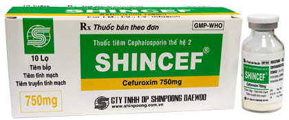 SHINCEF 750 mg (cephalosporin thế hệ 2)