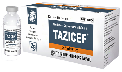 TAZICEF 2g (Cephalosporin thế hệ 3)